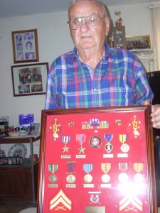Carl Mankey earned two Purple Hearts while fighting in World War II. 