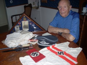 Dick Willey brought home a Hitler Youth T-shirt from his time of service in Germany.