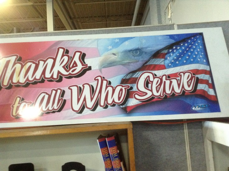 Thx to all who served sign