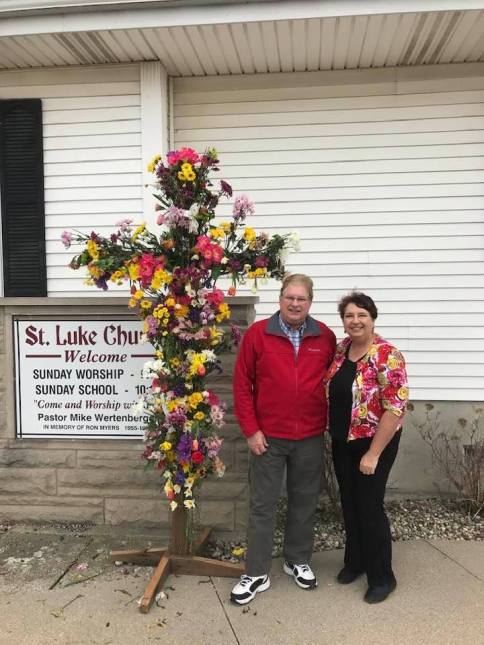 St Luke Easter cross 2020 K &amp; J
